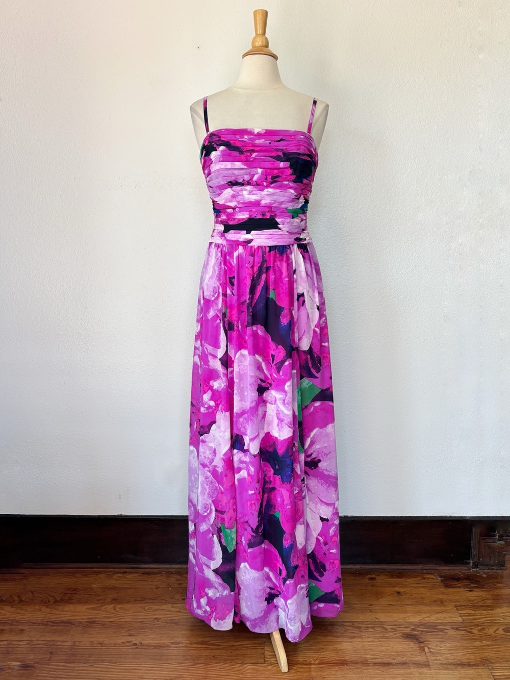 Lauren Ralph Lauren Purple Spaghetti Strap Full Length Evening Dress